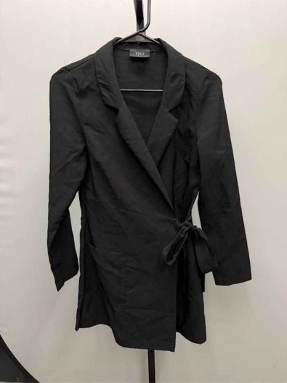 VICI Black Wrap Blazer Romper Dress